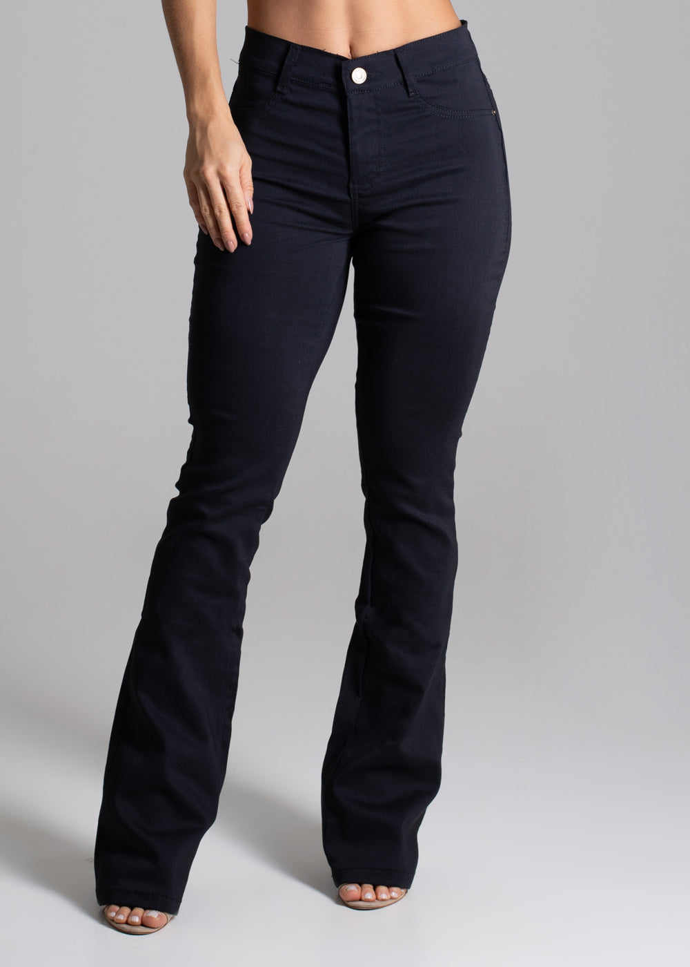 Calça Sarja Sawary Boot Cut - 254855 PRETO