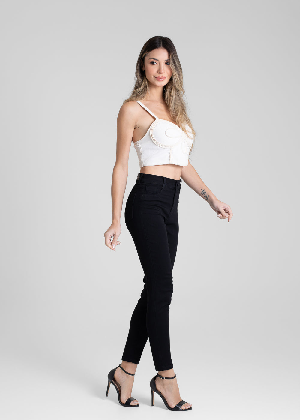 Calça Sarja Sawary Cigarrete - 265658 PRETO