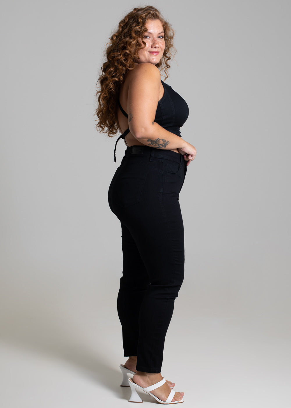 Calça Sarja Sawary Plus Size  Super Lipo - 265870 PRETO