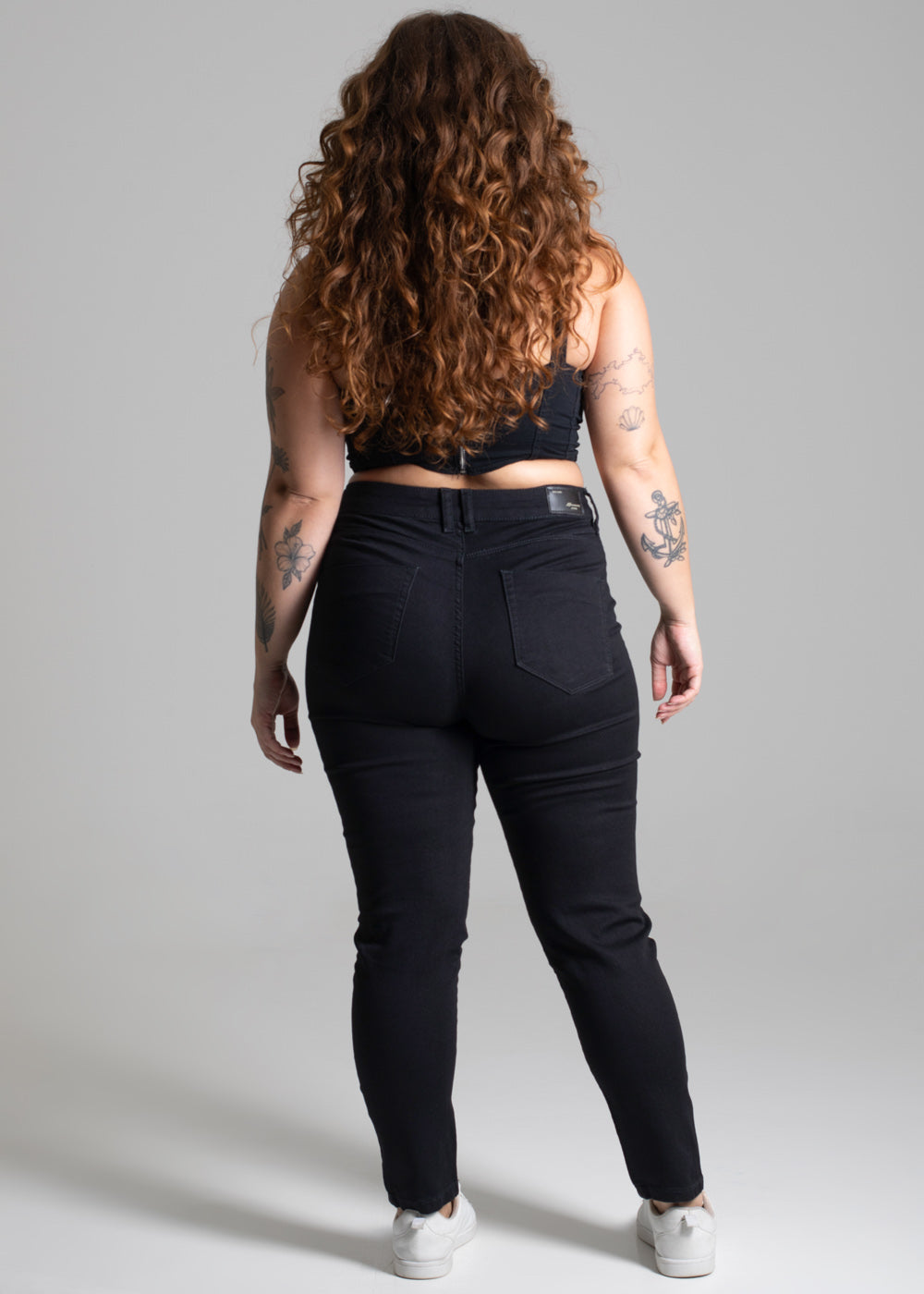 Calça Sarja Sawary Plus Size Cigarrete - 267162 PRETO