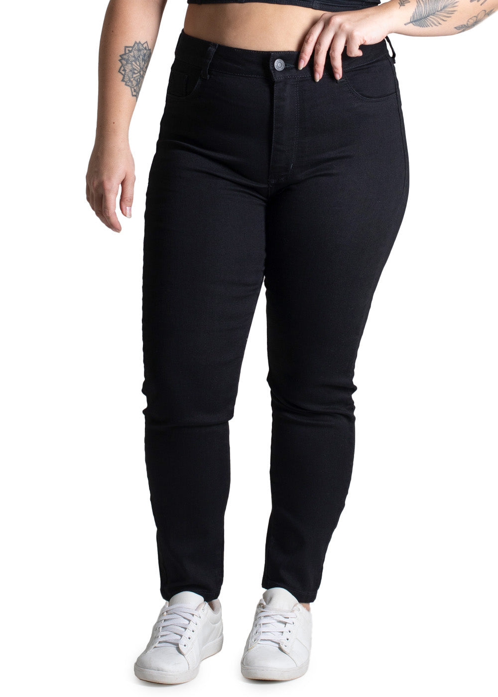 Calça Sarja Sawary Plus Size Cigarrete - 267162 PRETO