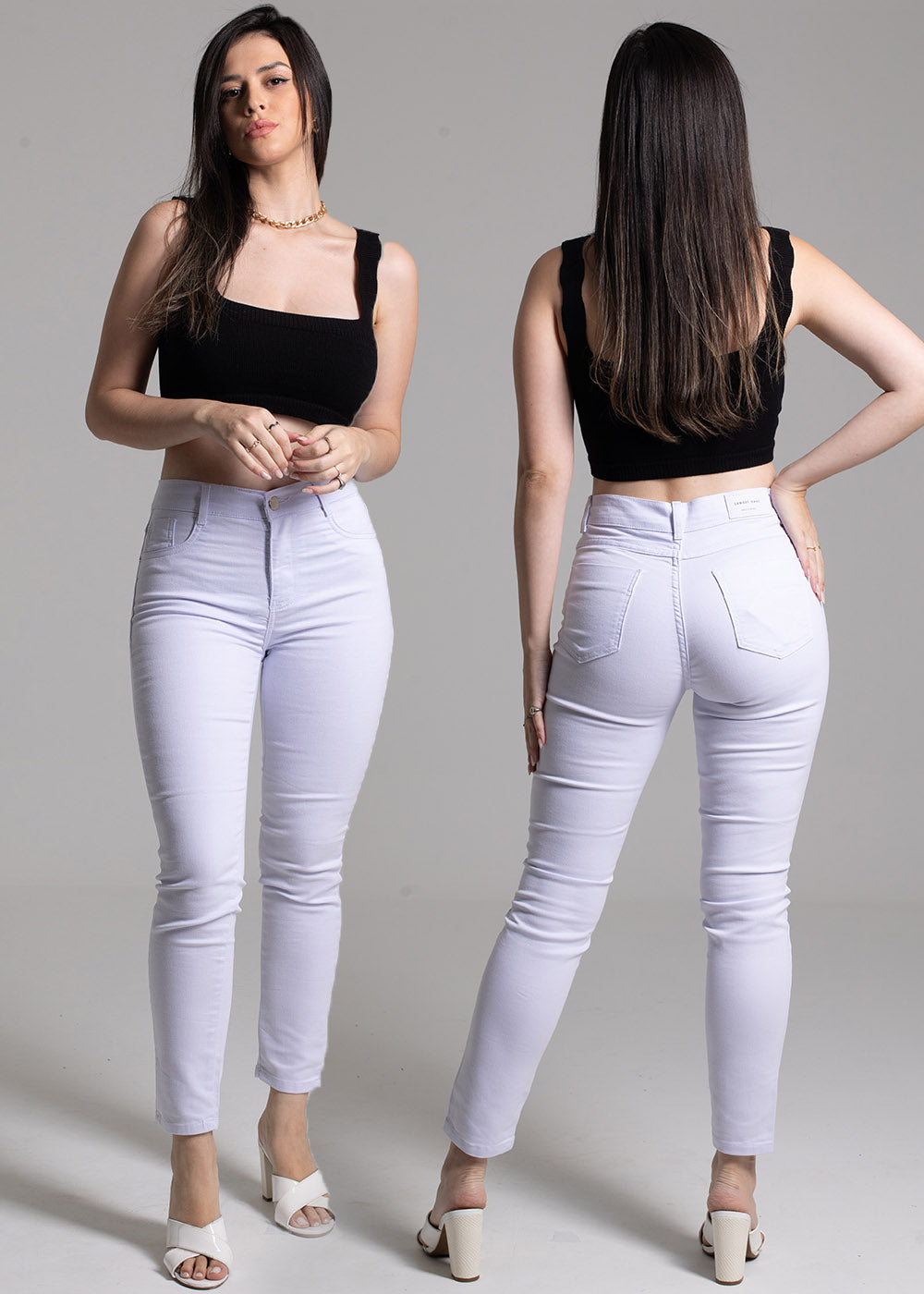 Calça Sarja Sawary Cigarrete - 272672 BRANCO