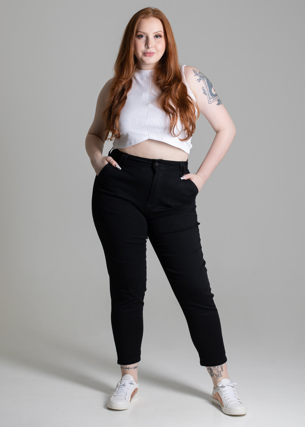 Calça Sarja Sawary Plus Size - 275271 PRETO