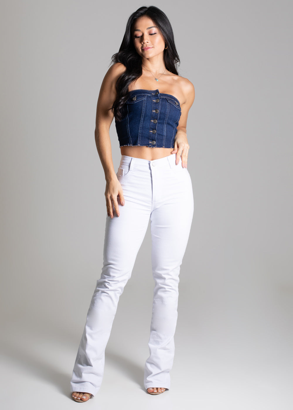 Calça Sarja Sawary Boot Cut - 275912 BRANCO