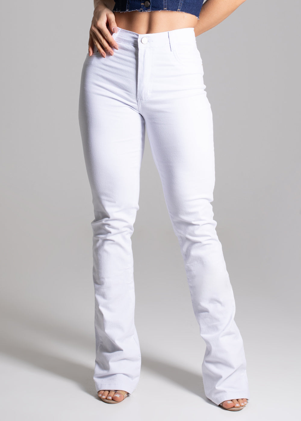 Calça Sarja Sawary Boot Cut - 275912 BRANCO