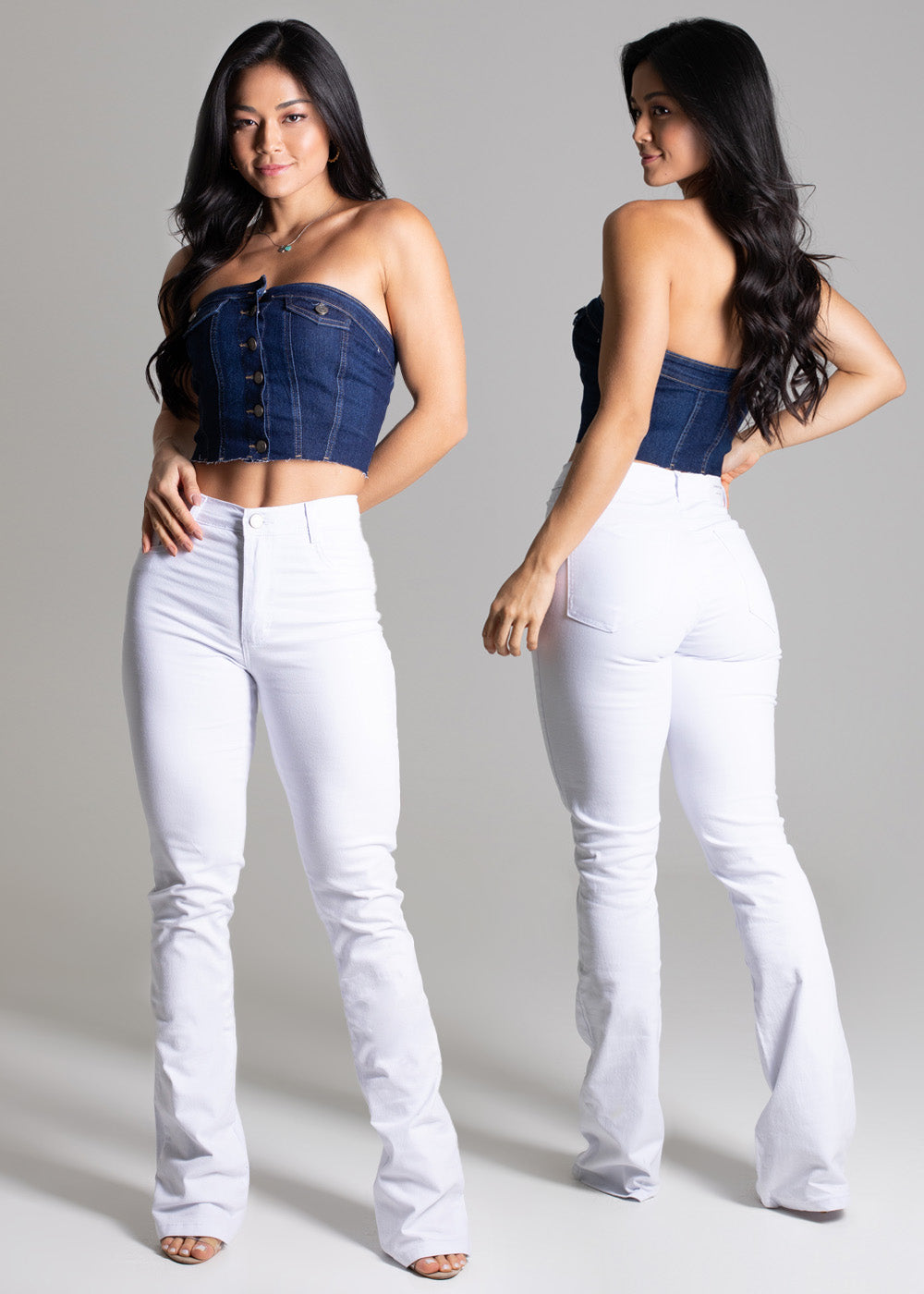 Calça Sarja Sawary Boot Cut - 275912 BRANCO