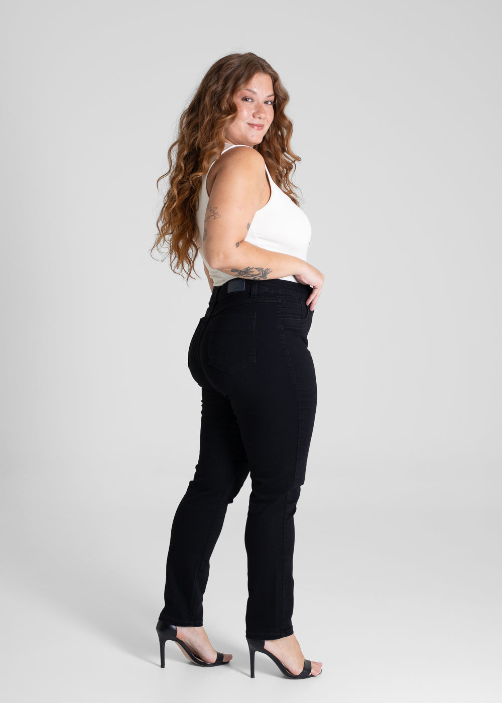 Calça Sarja Sawary Plus Size Cigarrete - 276272 PRETO