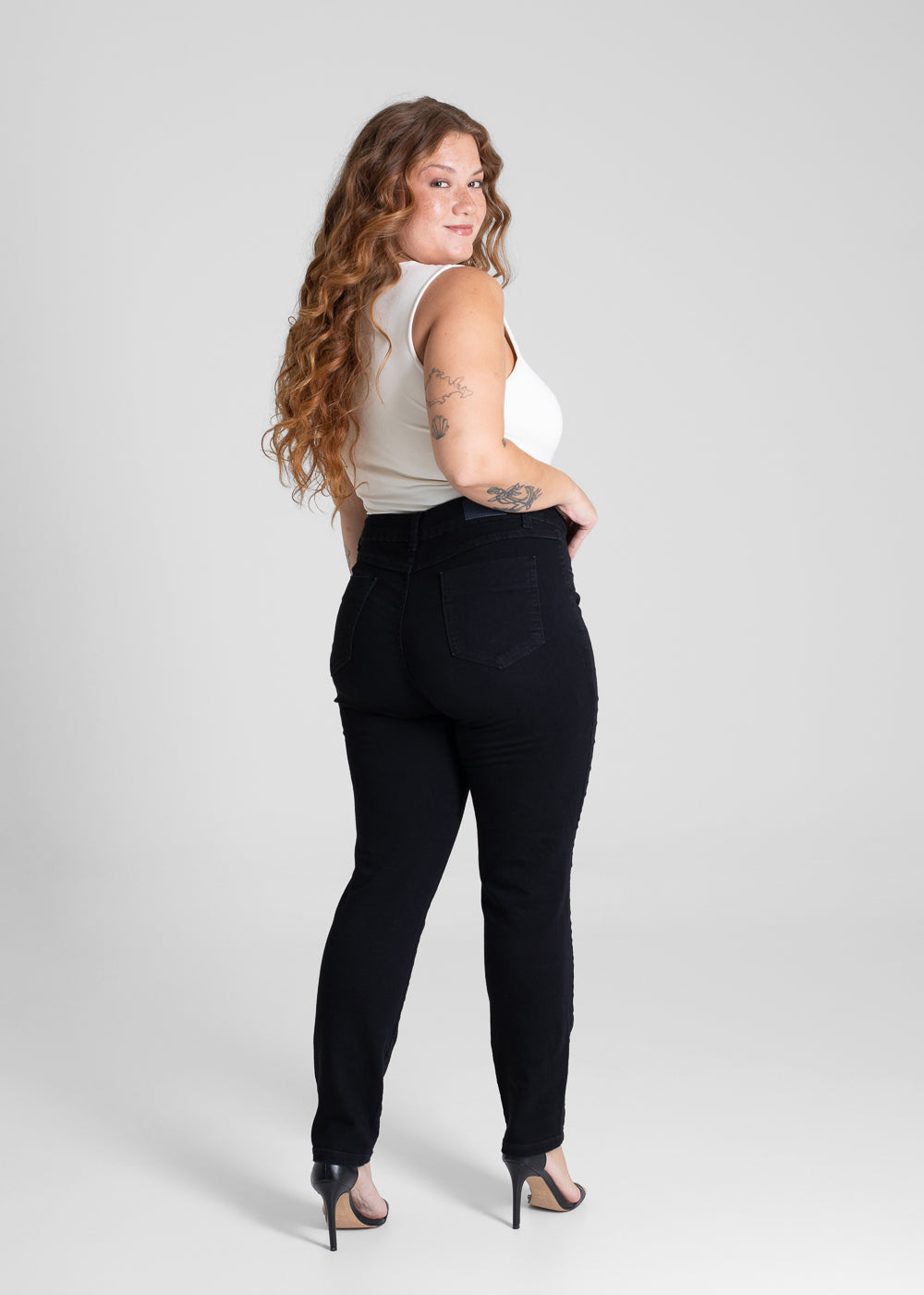 Calça Sarja Sawary Plus Size Cigarrete - 276272 PRETO