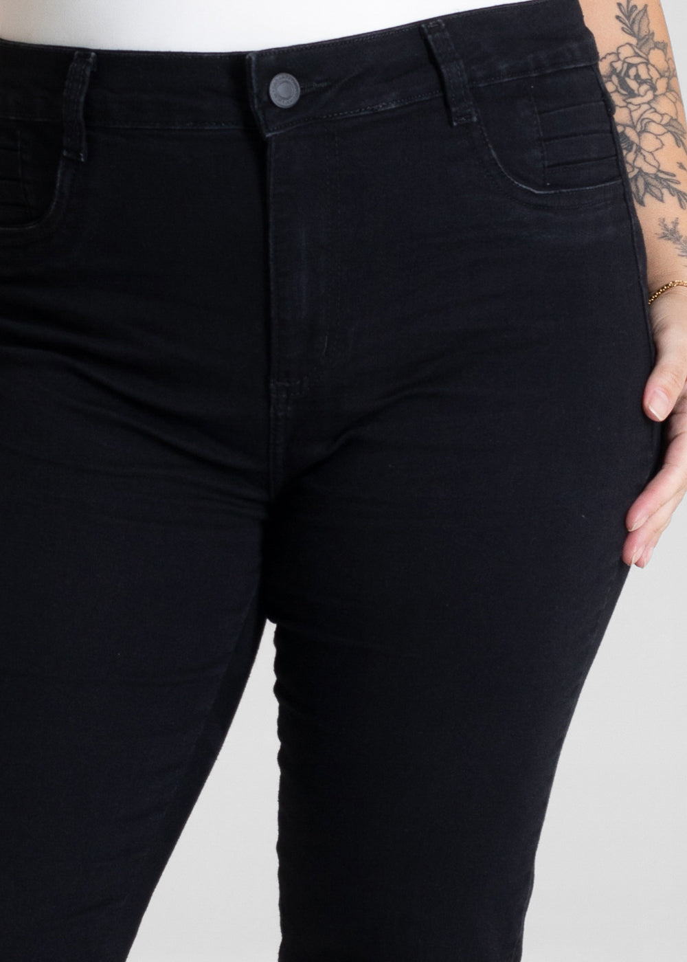 Calça Sarja Sawary Plus Size Cigarrete - 276272 PRETO