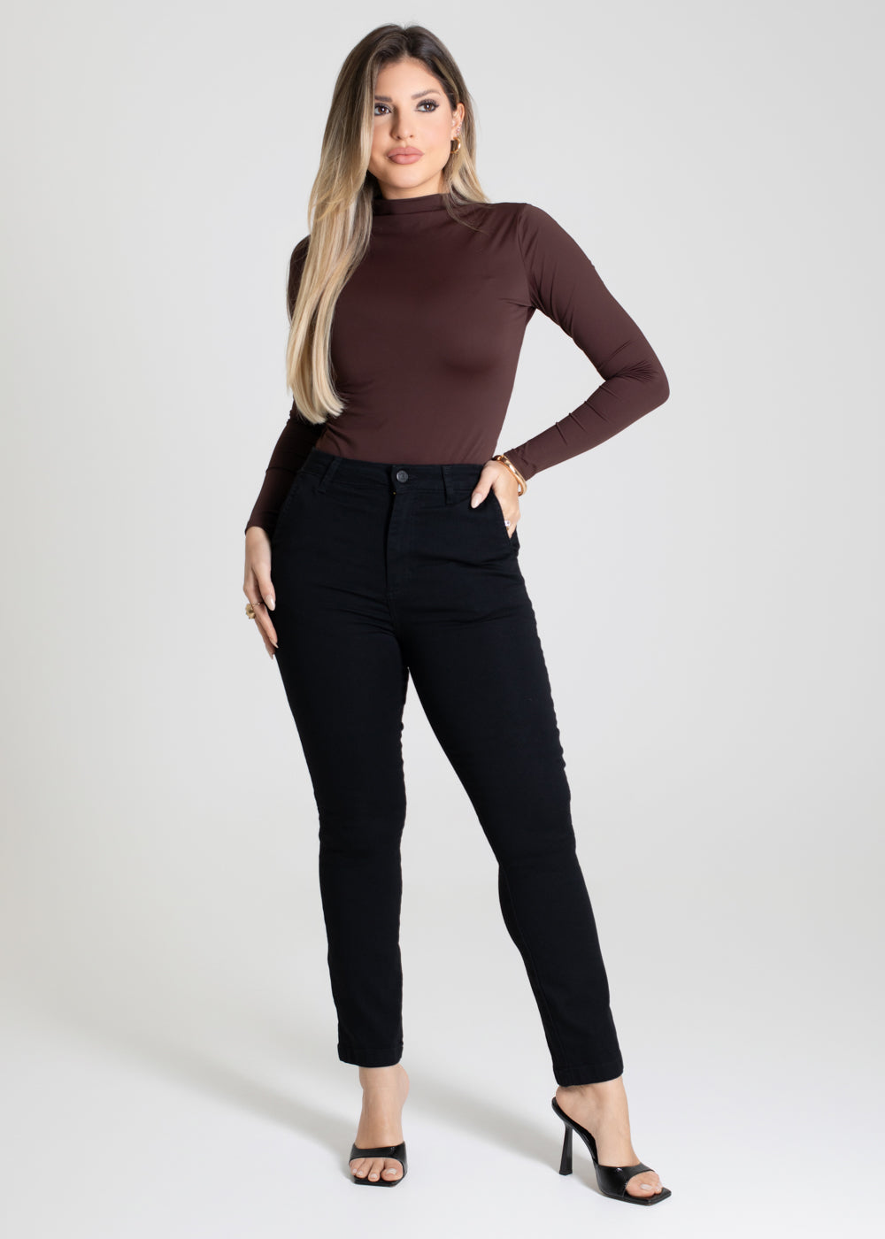 Calça Sarja Sawary Reta - 276312 PRETO