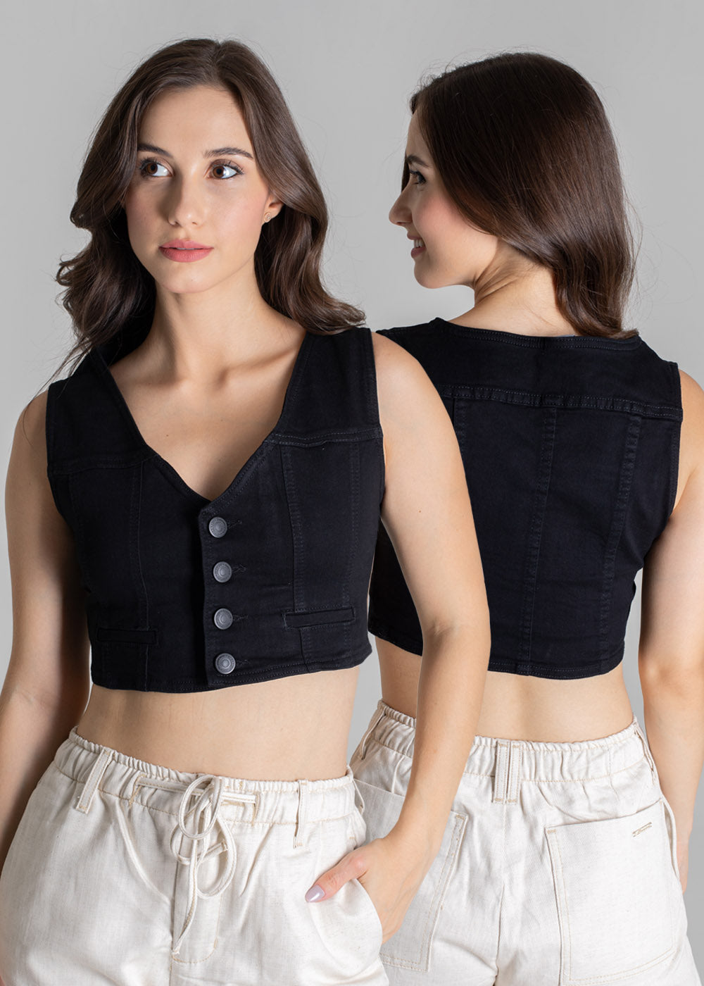 Colete Sarja Sawary - 276319 PRETO