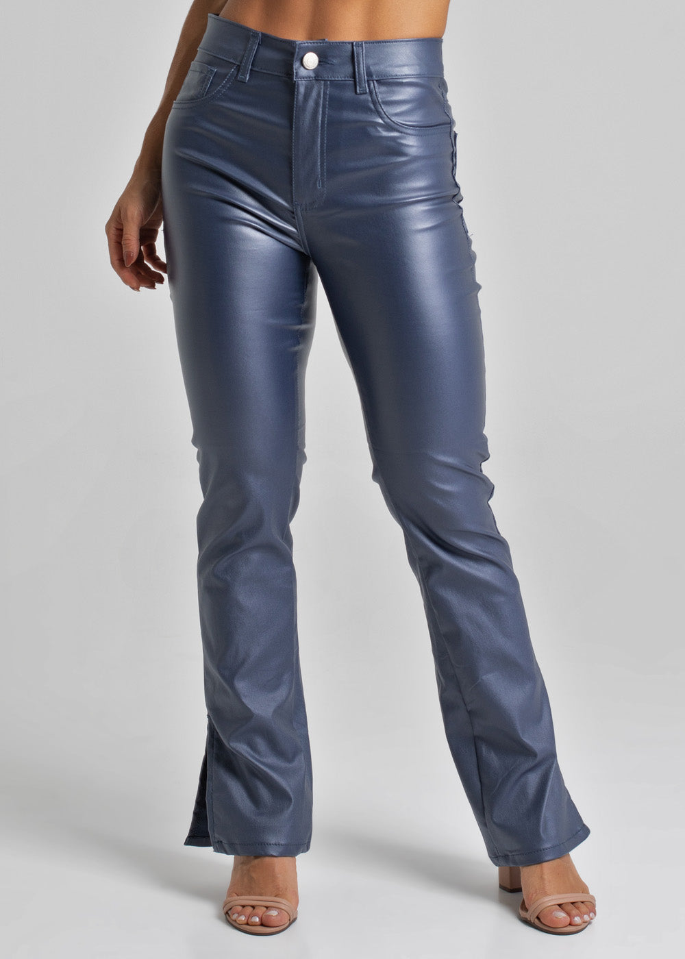 Calça Resinada Sawary Reta - 276607 CINZA