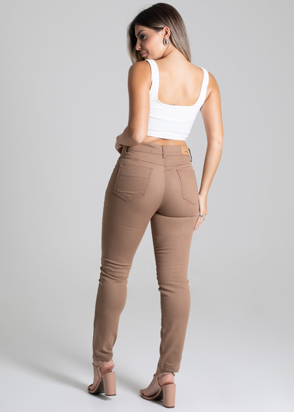 Calça Sarja Sawary Cigarrete - 277092 BEGE