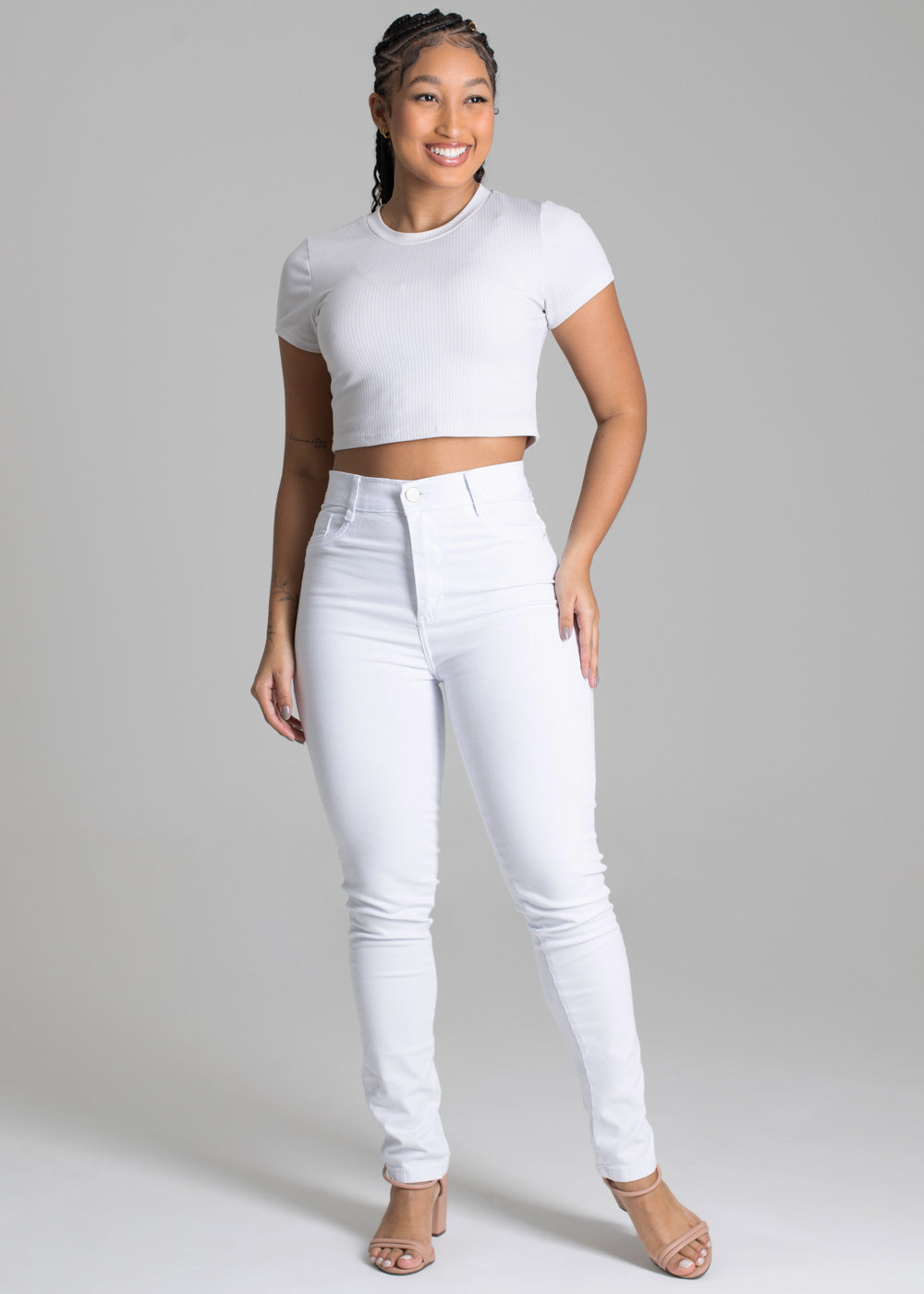 Calça Sarja  Sawary Hot Pants - 277263 BRANCO