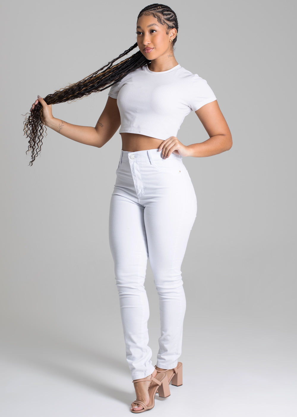 Calça Sarja  Sawary Hot Pants - 277263 BRANCO