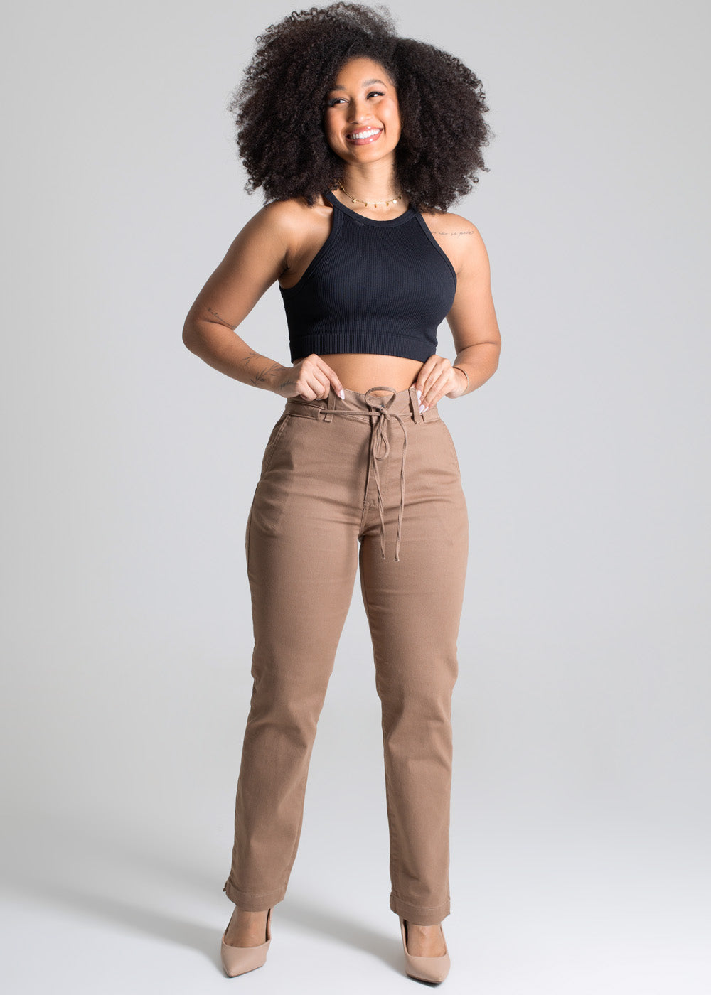 Calça Sarja Sawary Reta - 277705 BEGE