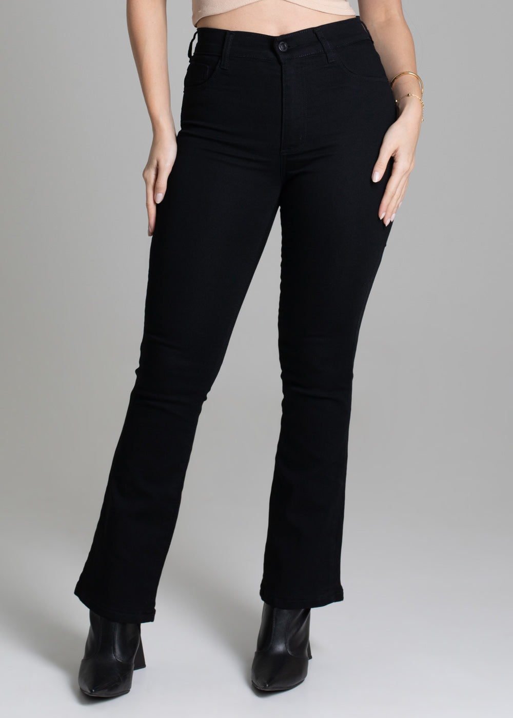 Calça Sarja Sawary Boot Cut Petit - 277726 PRETO