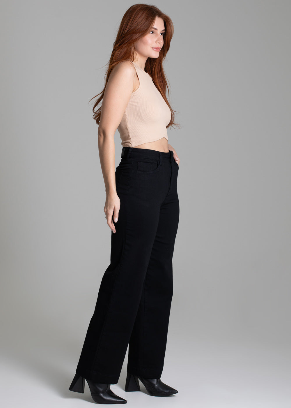 Calça Sarja Sawary Wide Leg - 277793 PRETO