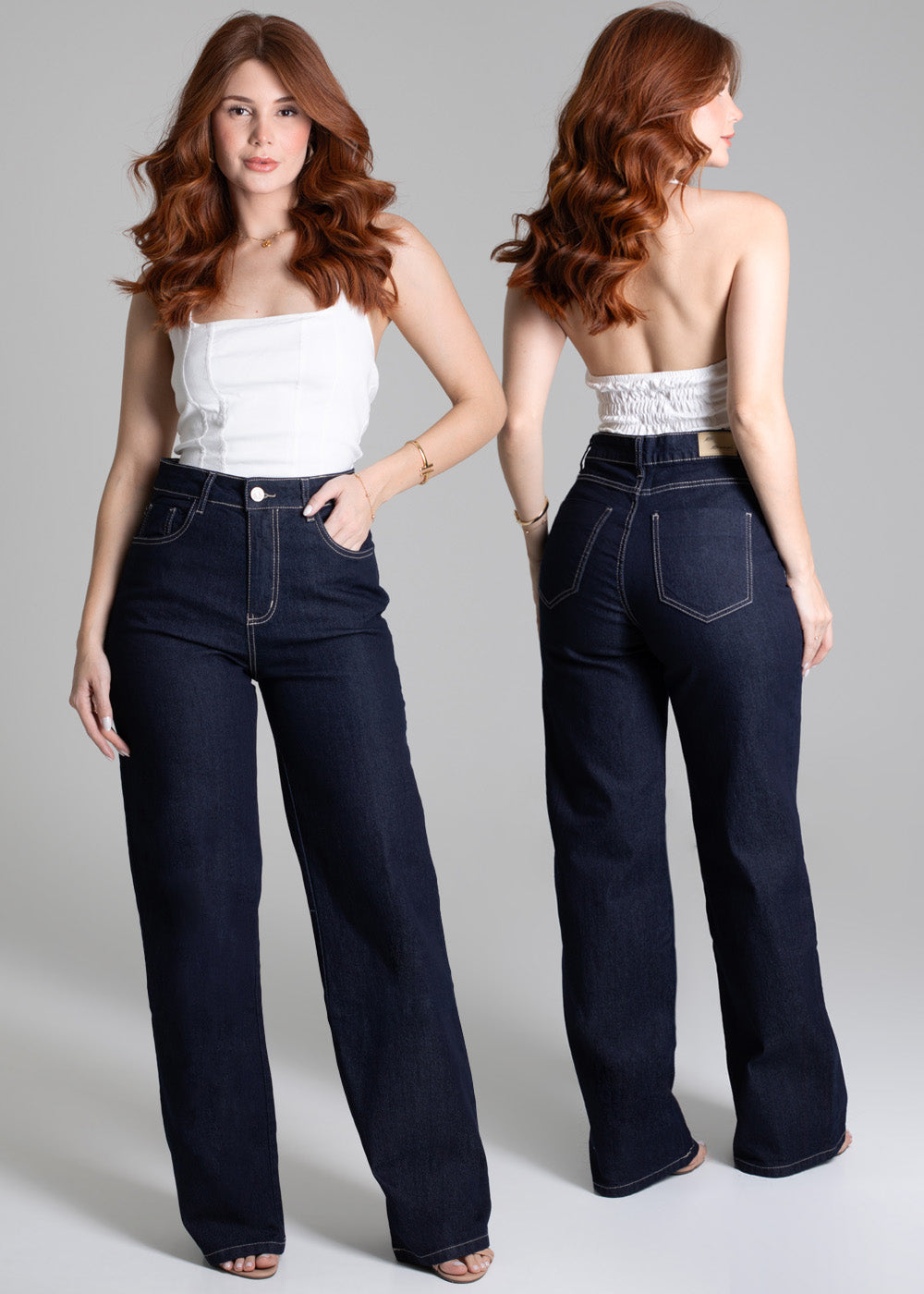 Calça Jeans Sawary Wide Leg - 278023 AZUL