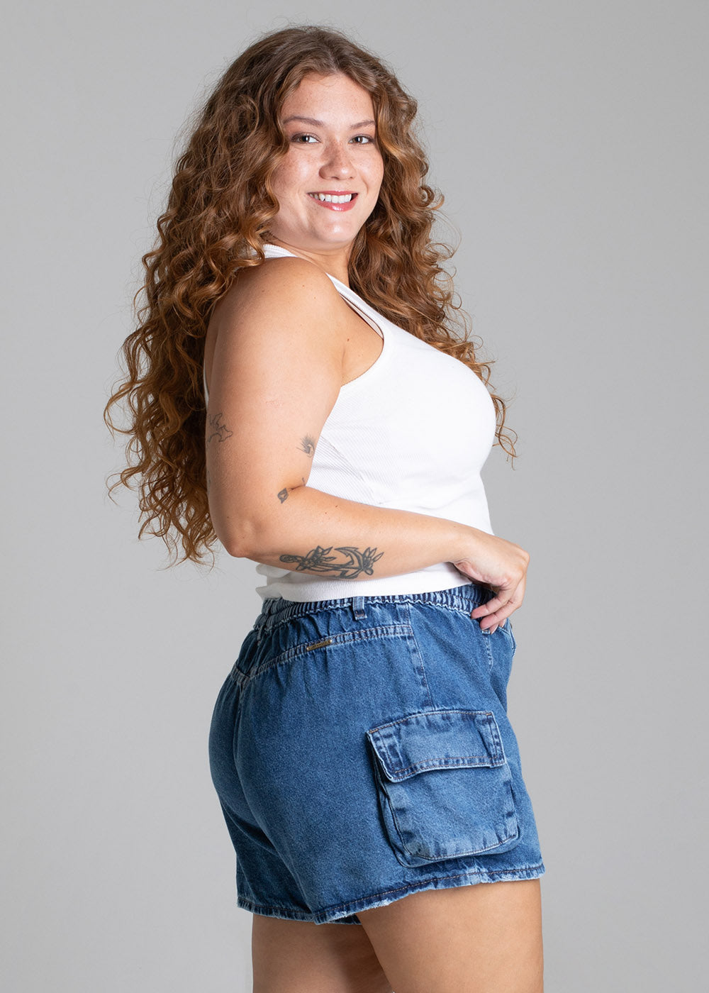 Shorts Jeans Sawary Plus Size - 278138 AZUL