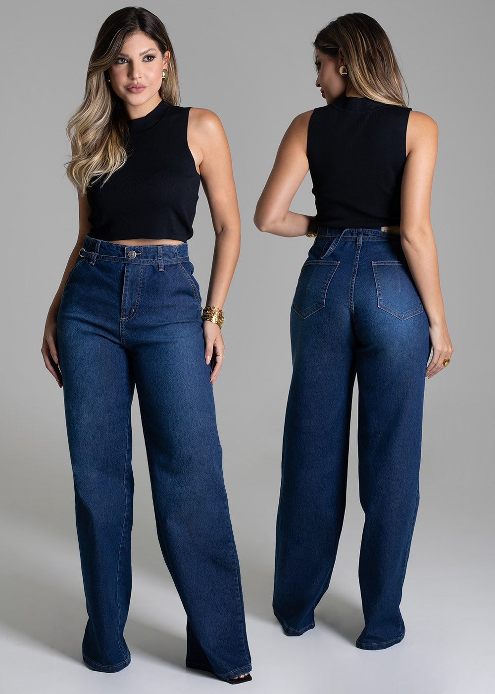 Calça Jeans Sawary Wide Leg - 278654 AZUL