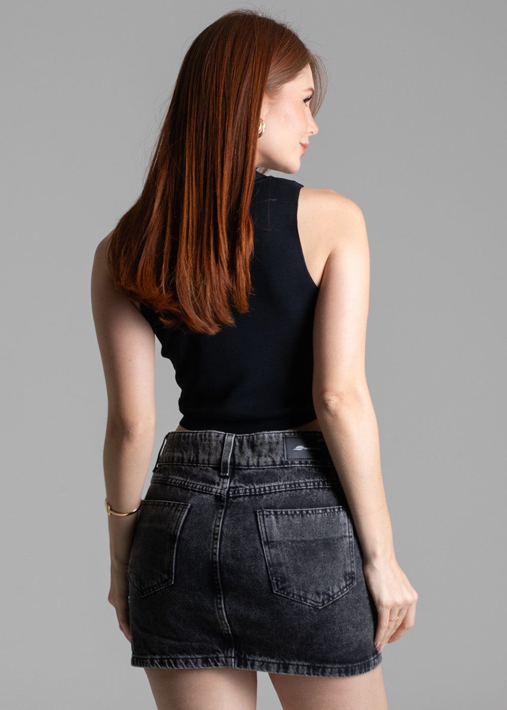 Saia Jeans Sawary - 278819 PRETO