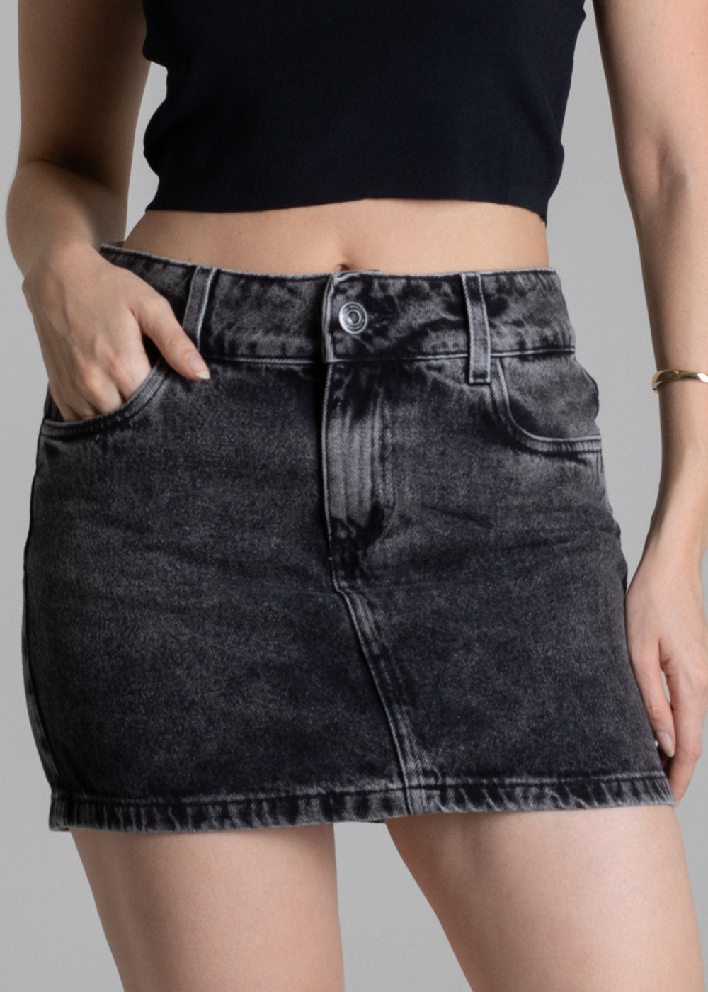 Saia Jeans Sawary - 278819 PRETO