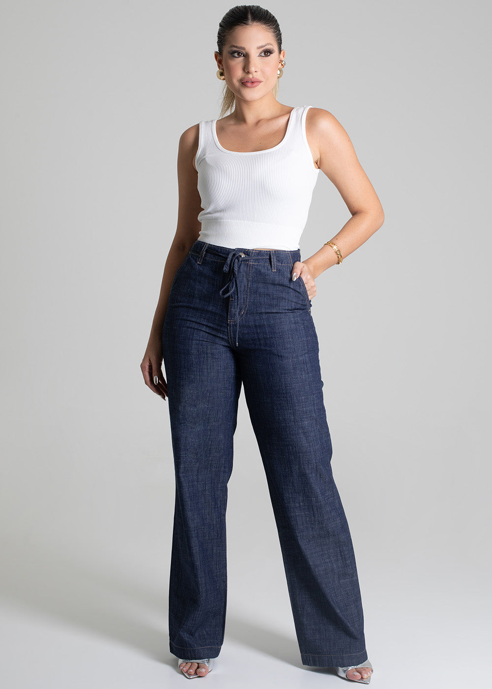 Calca Jeans Sawary Wide Leg - 278933 AZUL