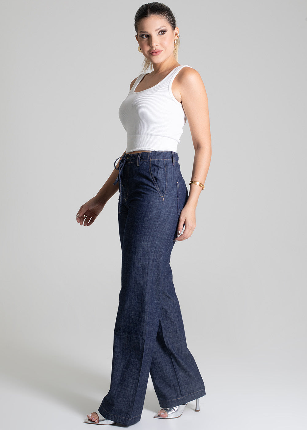 Calca Jeans Sawary Wide Leg - 278933 AZUL