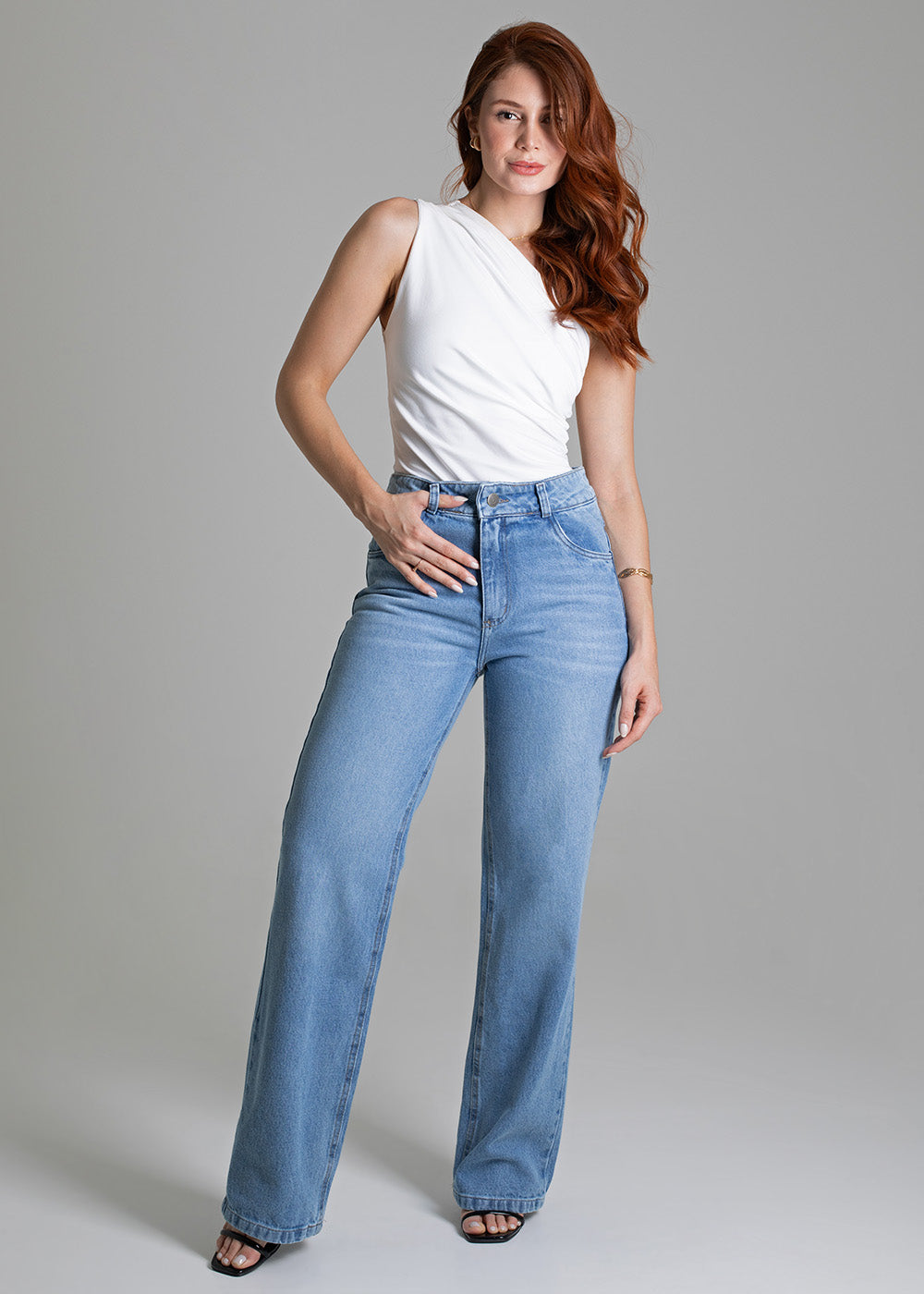 Calça Jeans Sawary Wide Leg - 278947 AZUL