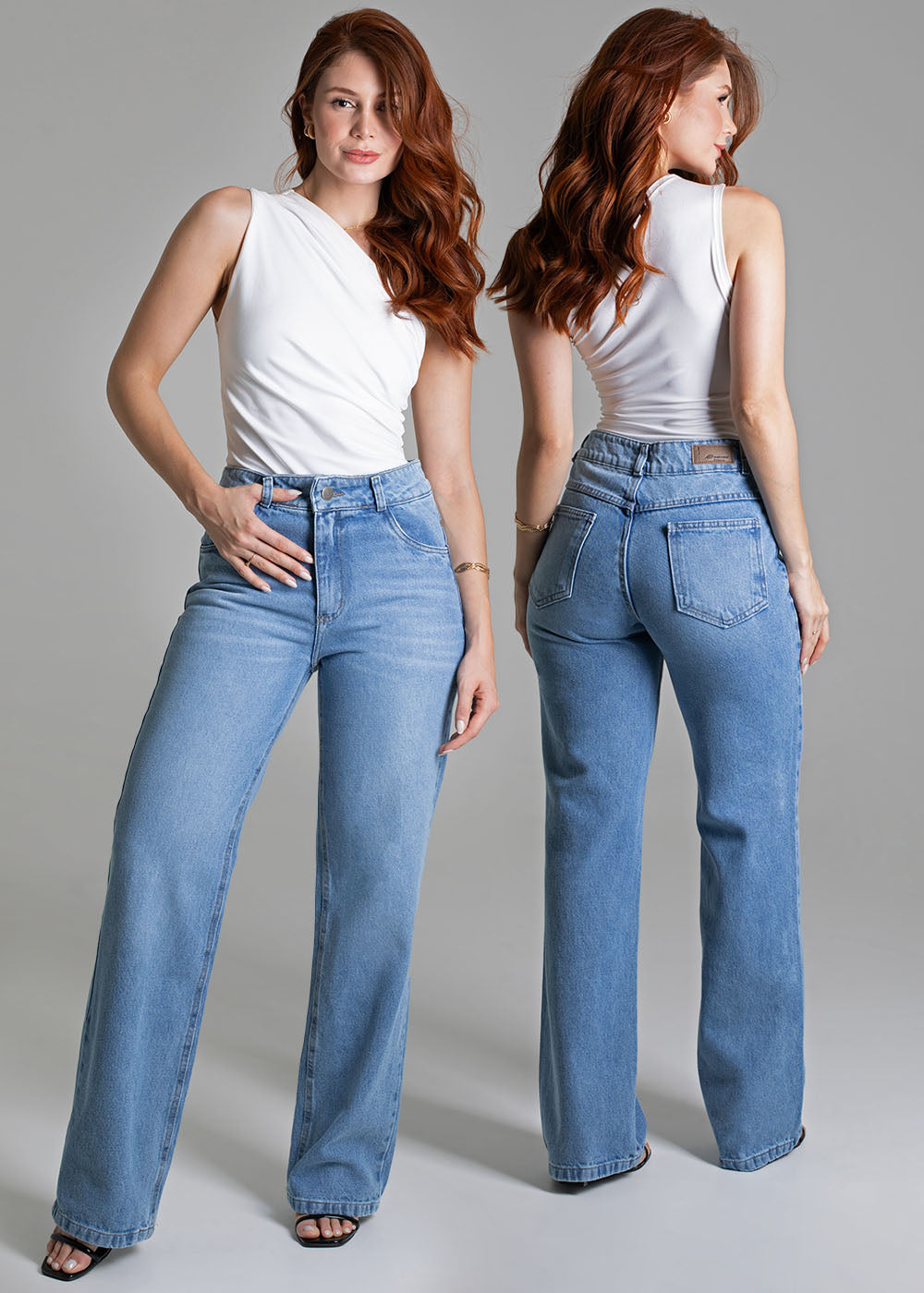 Calça Jeans Sawary Wide Leg - 278947 AZUL