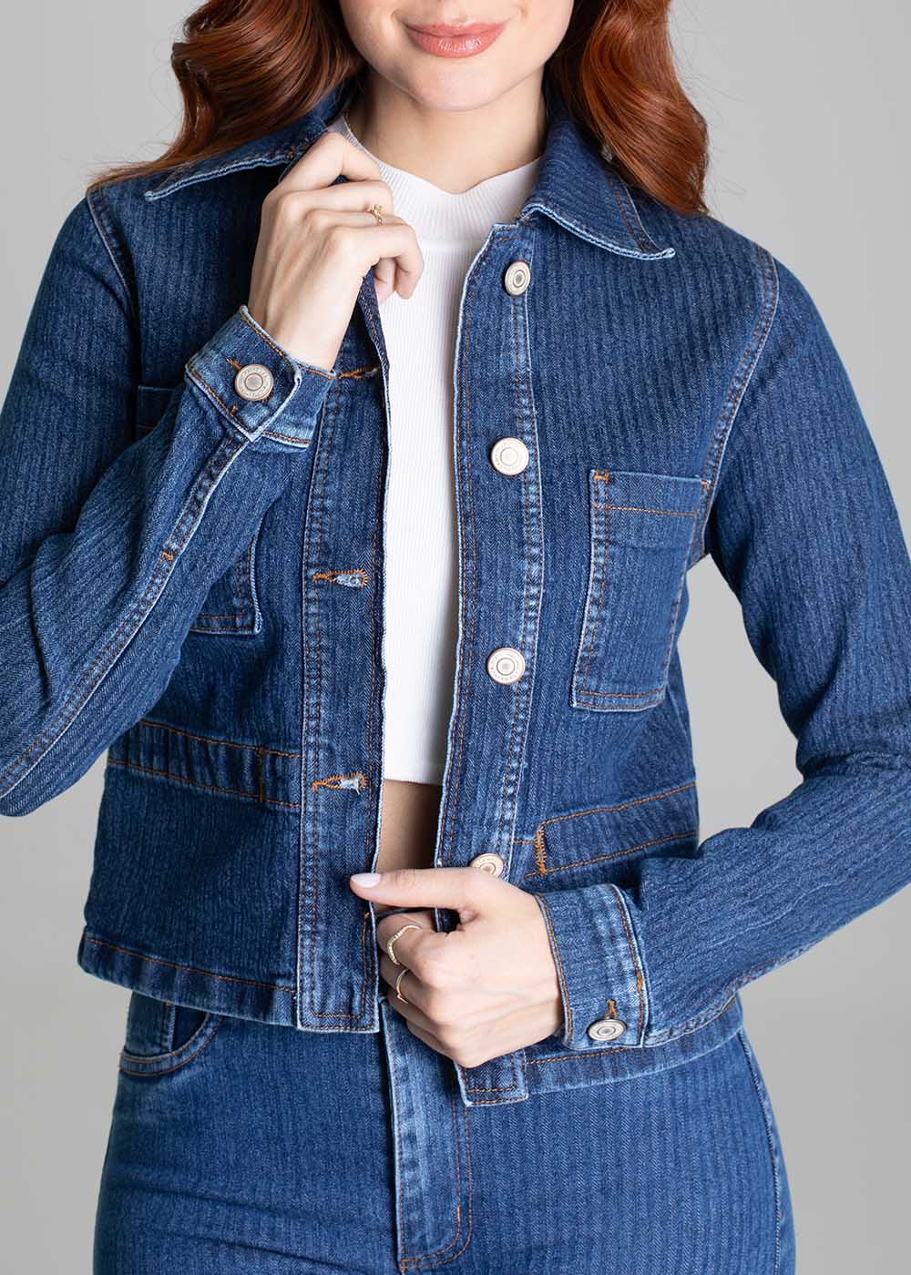 Jaqueta Jeans Sawary - 279140 AZUL