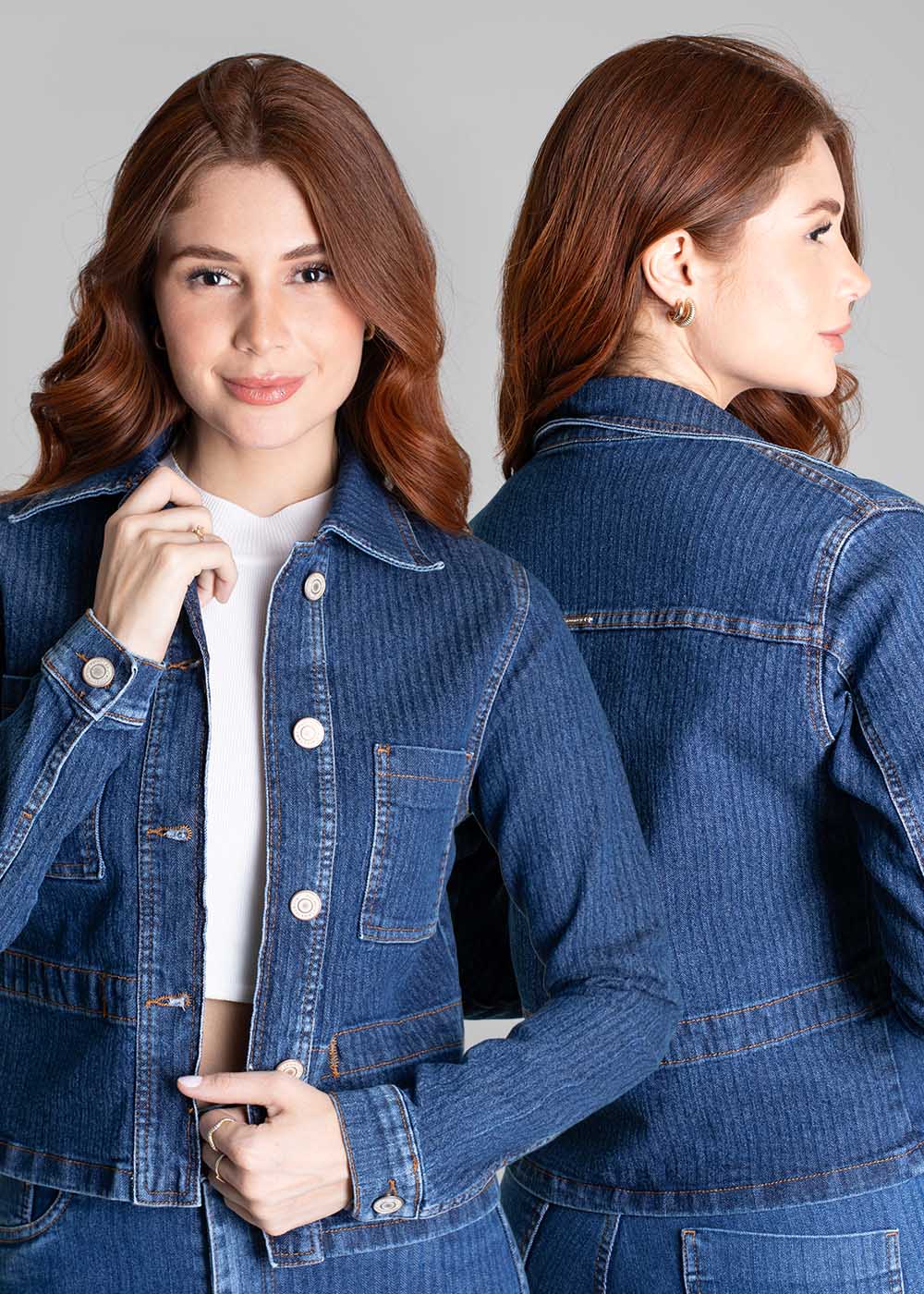 Jaqueta Jeans Sawary - 279140 AZUL