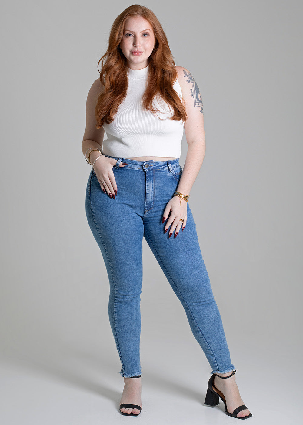 Calça Jeans Sawary Plus Size - 279219 AZUL