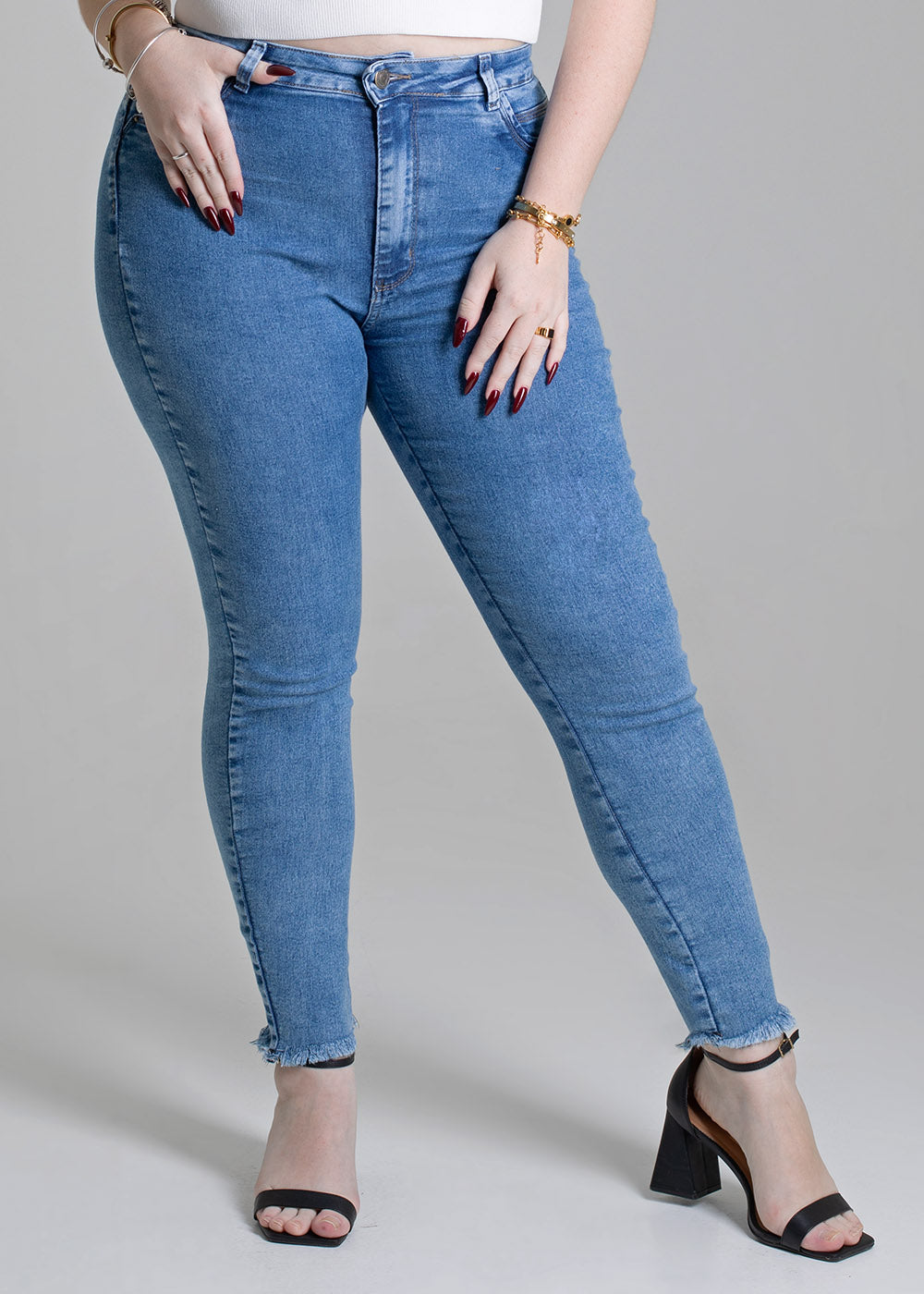 Calça Jeans Sawary Plus Size - 279219 AZUL