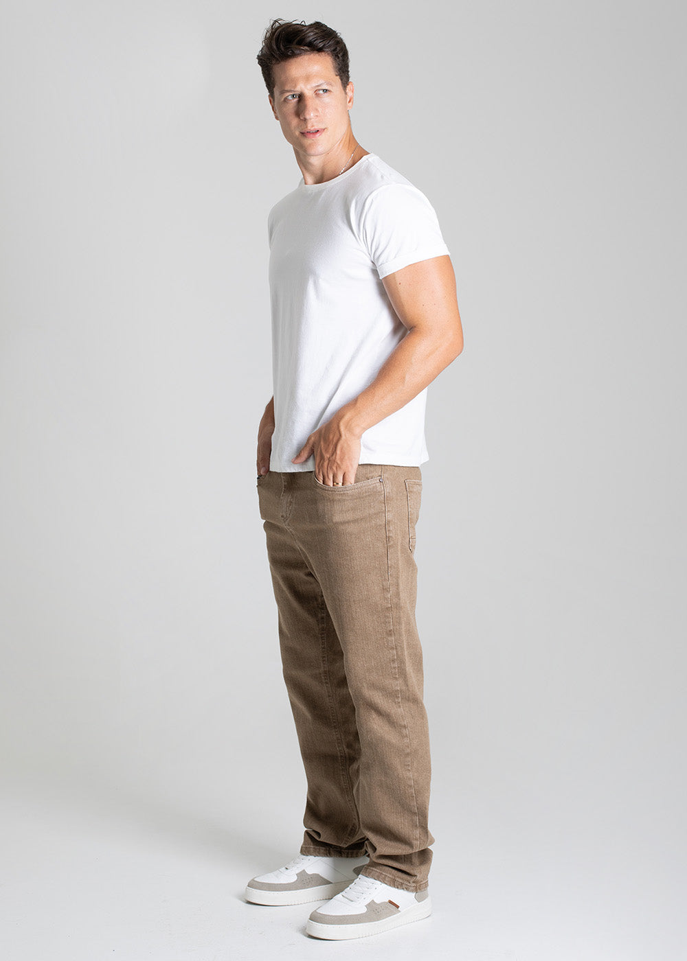 Calça Sarja Sawary Relaxed - 279342 BEGE