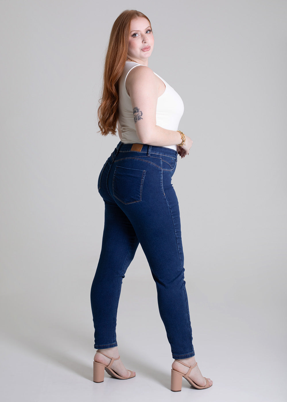 Calça Jeans Sawary Cigarrete Plus Size - 279363 AZUL