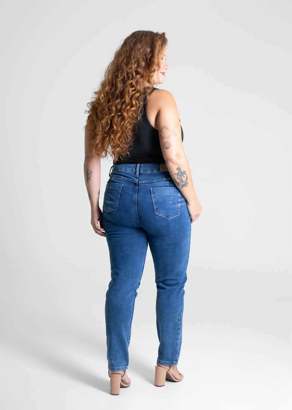 Calça Jeans Sawary Cigarrete Plus Size - 279392 AZUL