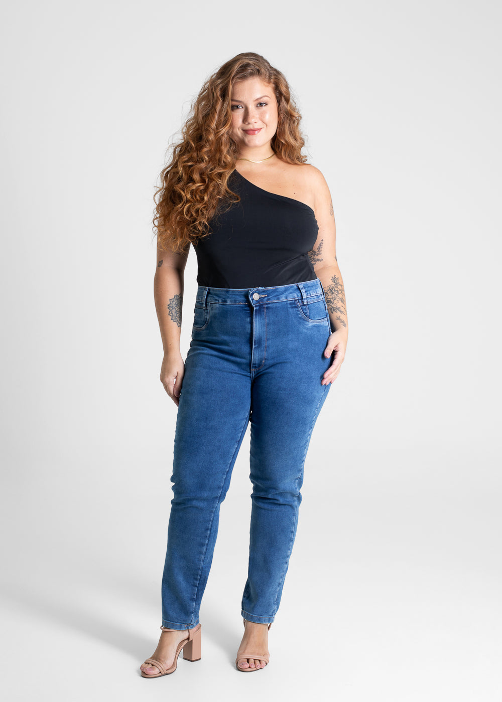 Calça Jeans Sawary Cigarrete Plus Size - 279392 AZUL