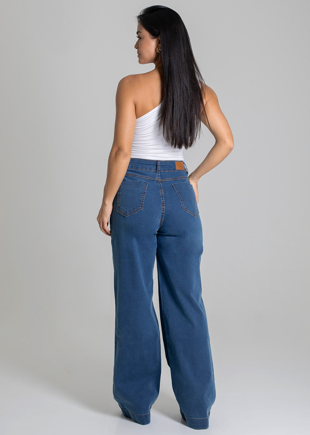Calça Jeans Sawary Wide Leg - 279580 PRETO
