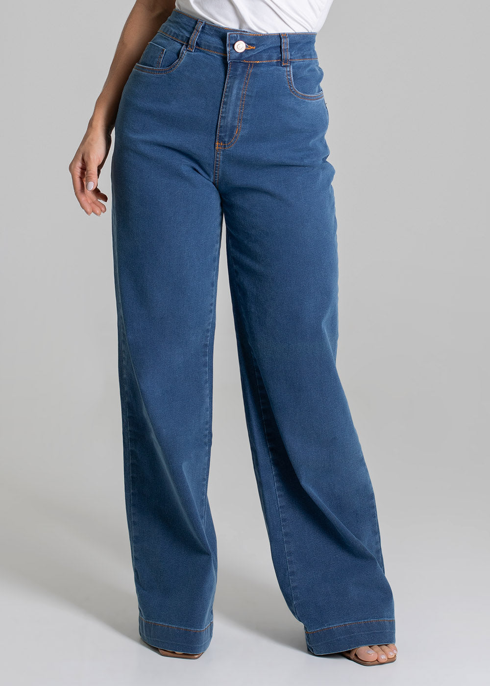 Calça Jeans Sawary Wide Leg - 279580 PRETO