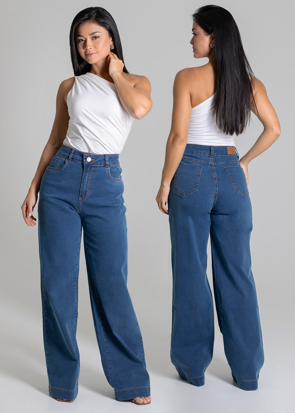 Calça Jeans Sawary Wide Leg - 279580 PRETO
