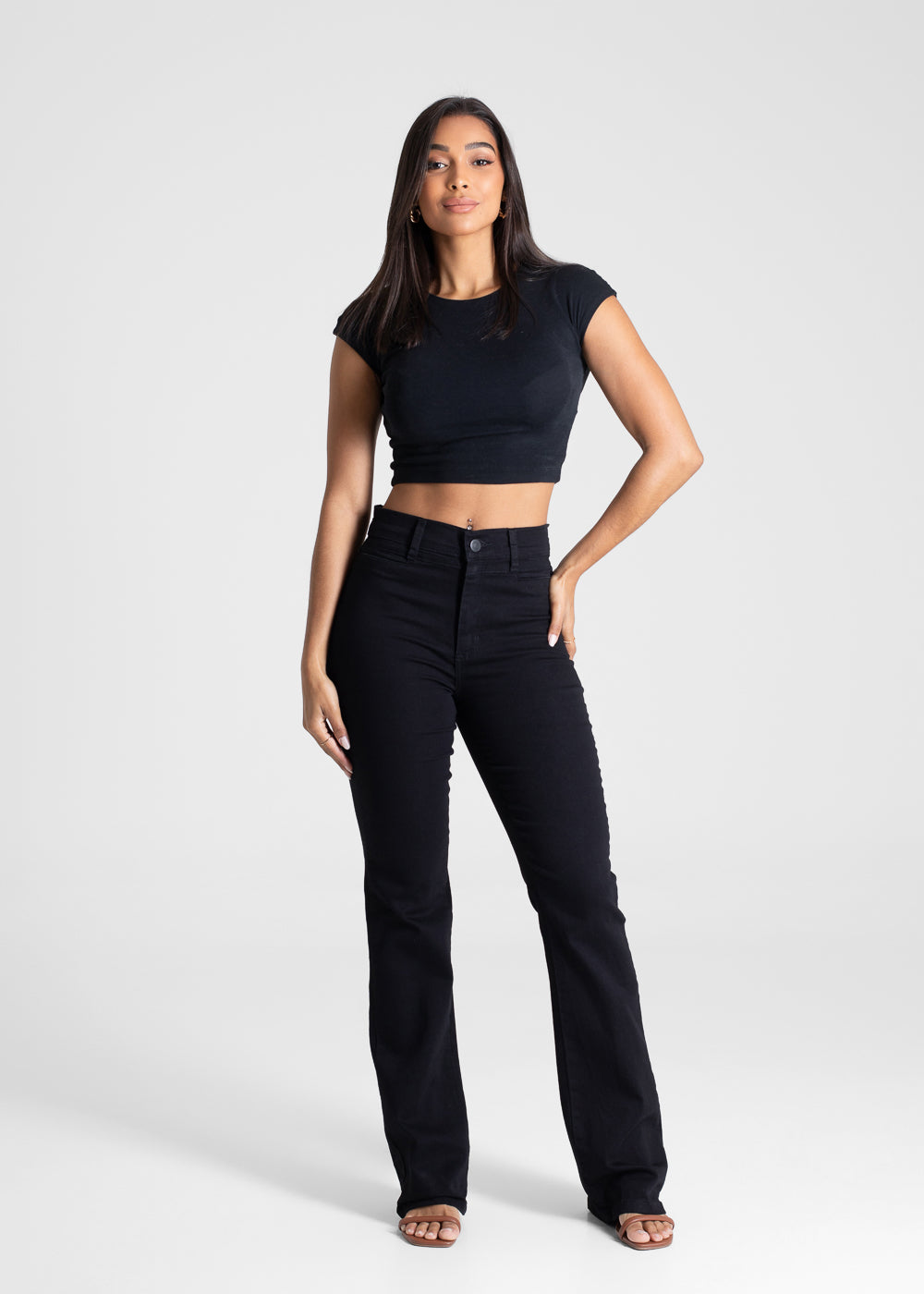 Calça Sarja Sawary Boot Cut - 279907 PRETO