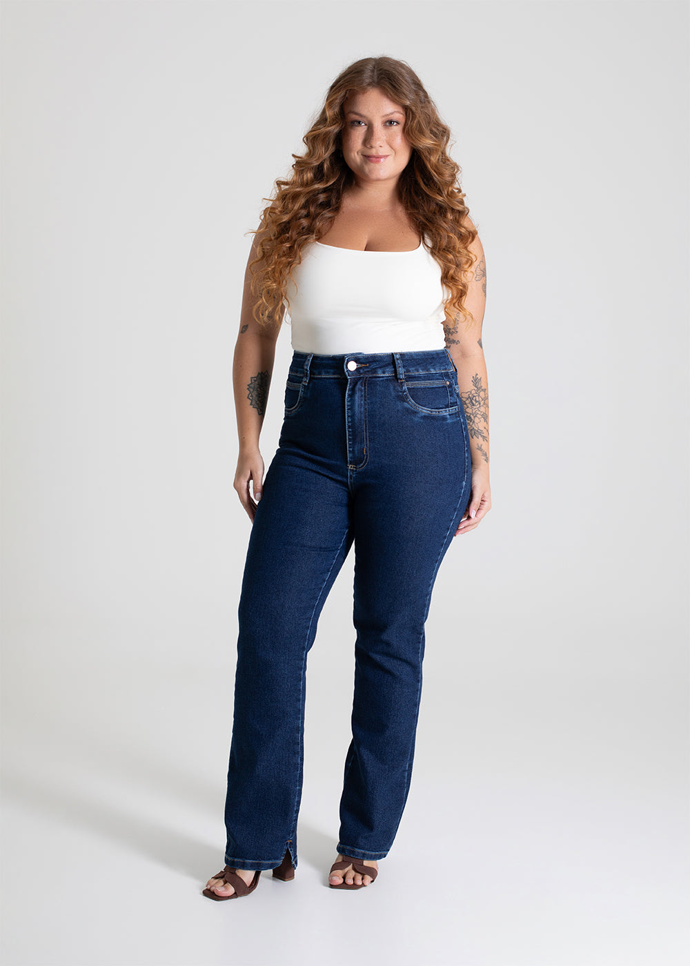 Calça Jeans Sawary Reta Plus Size - 280005 AZUL