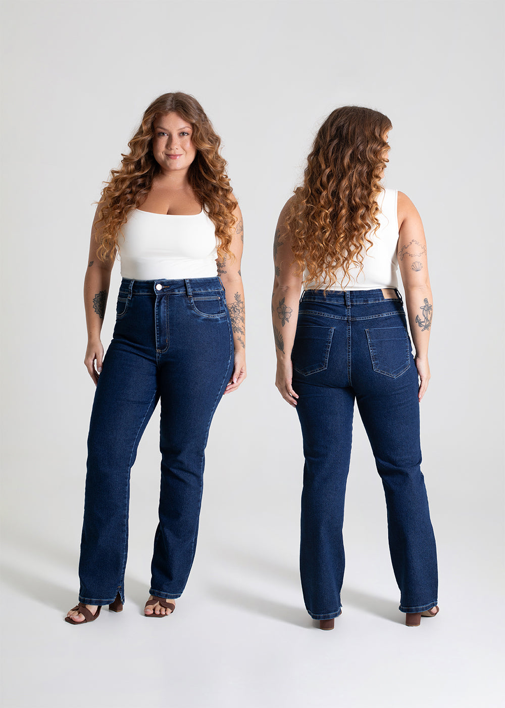 Calça Jeans Sawary Reta Plus Size - 280005 AZUL
