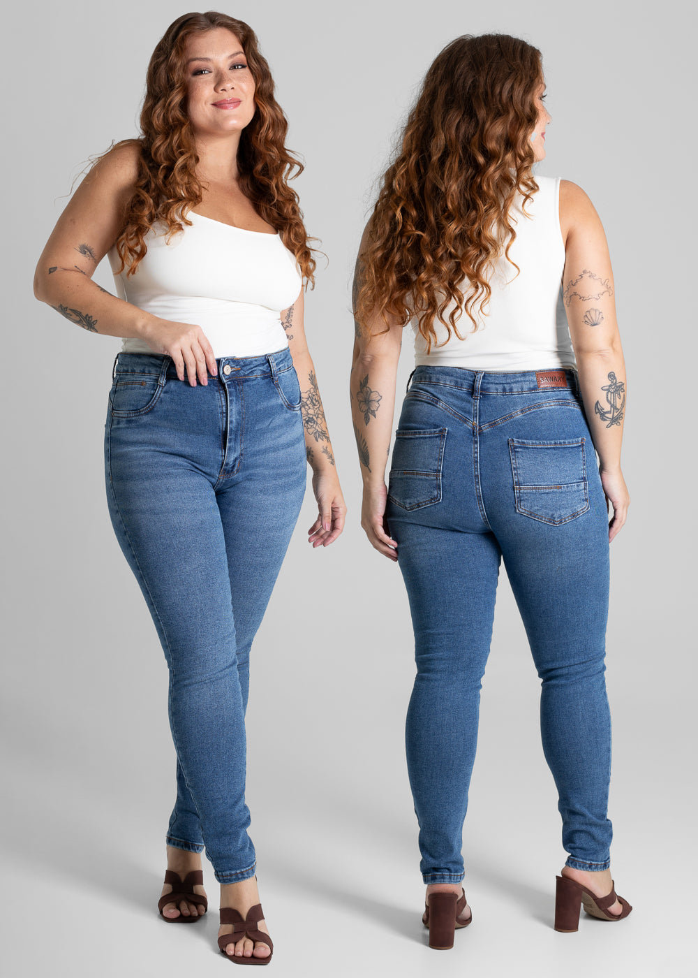Calça Jeans Sawary Plus Size - 280181 AZUL