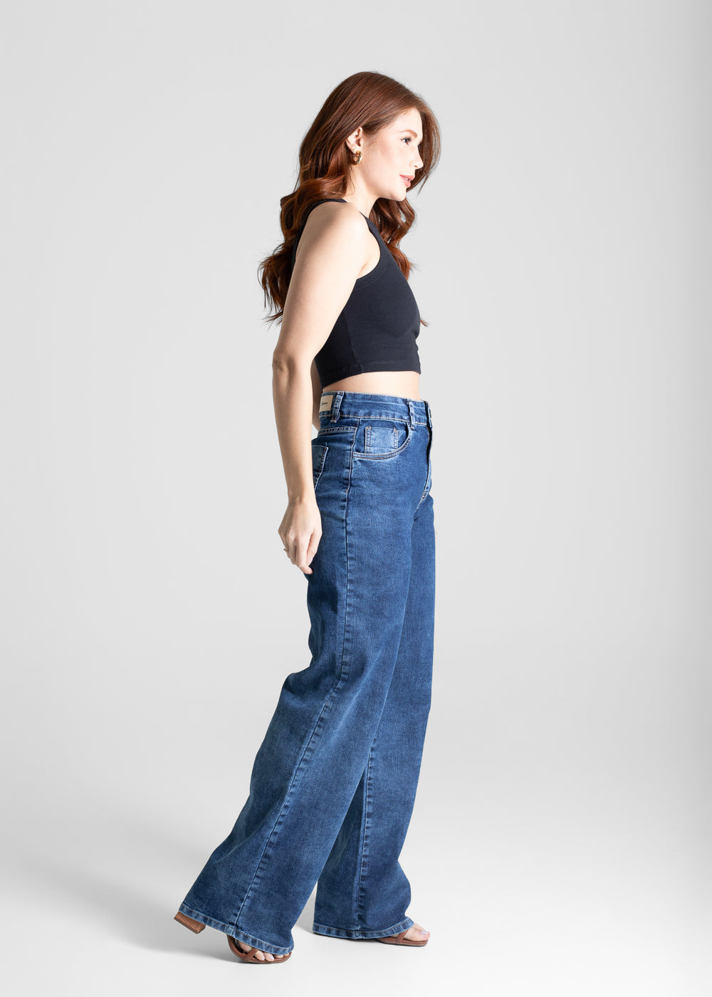 Calça Jeans Sawary Wide Leg - 280267 AZUL