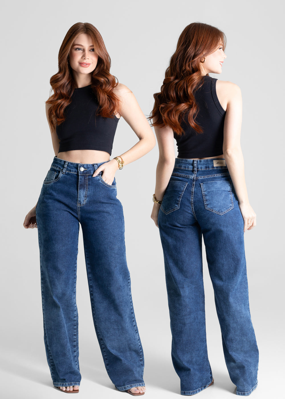 Calça Jeans Sawary Wide Leg - 280267 AZUL