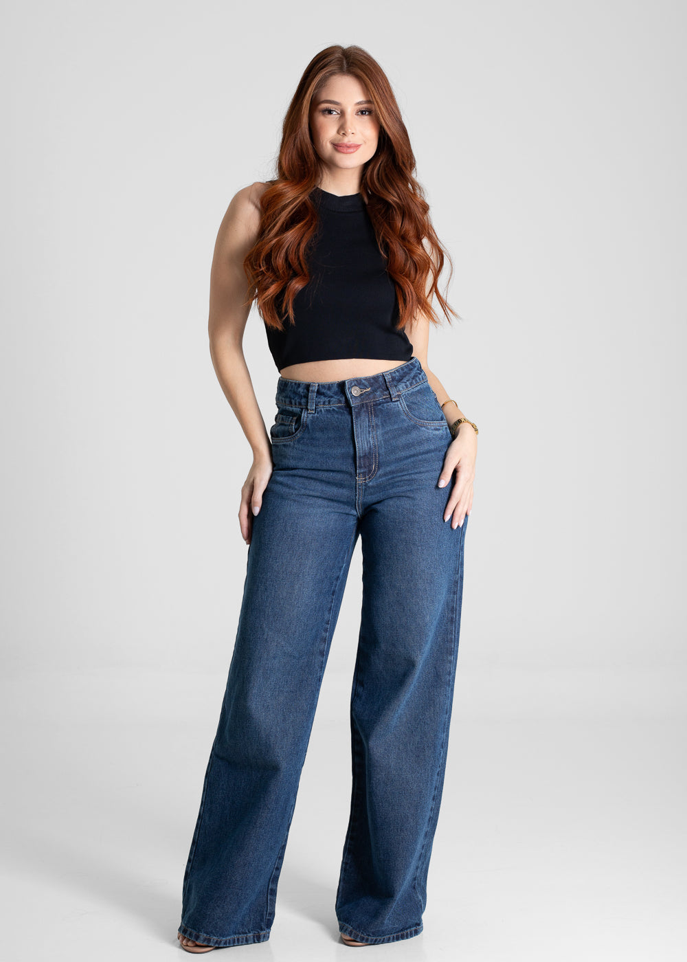 Calça Jeans Sawary Extra Wide Leg - 280289 AZUL