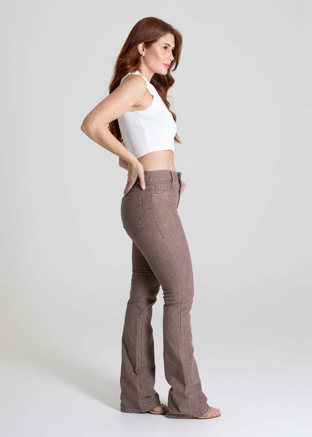 Calça Sarja Sawary Boot Cut - 280504 MARROM